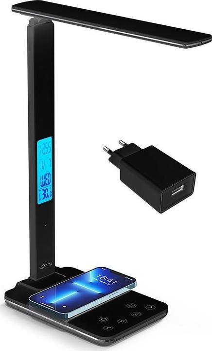 Image du produit Media-Tech LEDITOU - Energiją taupanti LED stalinė lempa su QI belaidžiu įkrovikliu. Apšviestas