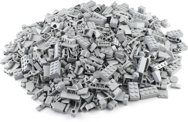 Actual product image LEGO Bricks Light grey mixed - 200 pieces - Light bluish grey bricks mix - NEW (LEGO Accessories)