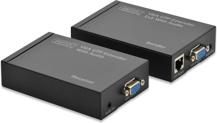 Actual product image Digitus VGA-UTP Extender 300m Transmitter/Receiver Kit 1920x1200 incl. power supply unit (Multi-monitor)