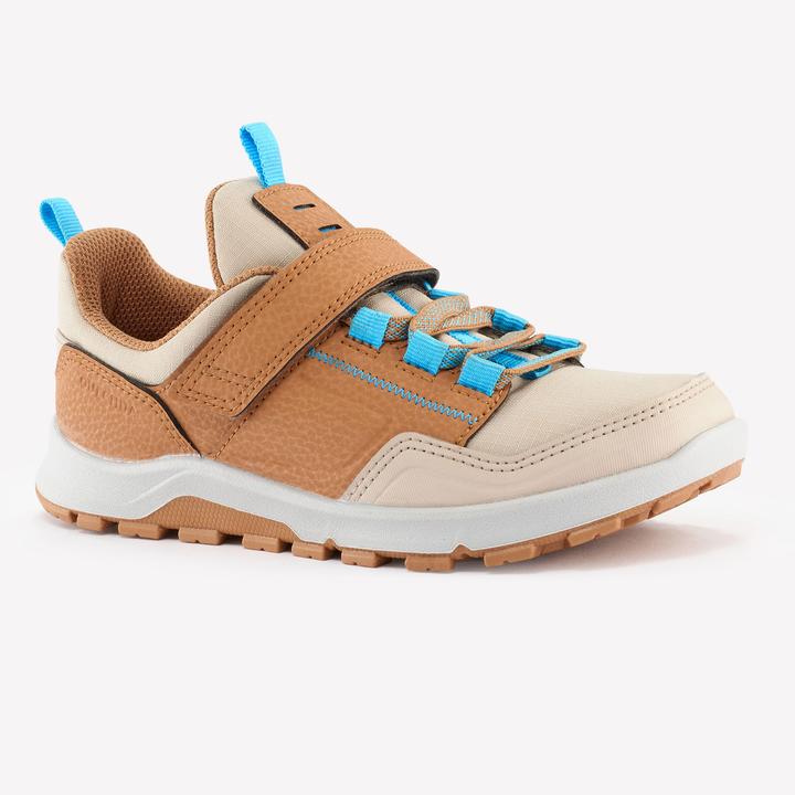 Immagine prodotto Quechua Scarpe da trekking per bambini taglia 28-34 basse con velcro - NH500 marrone/blu (28)