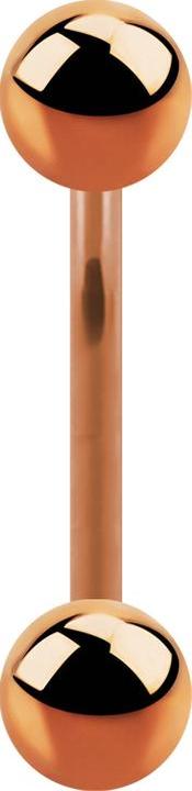 Produktbild Star Piercing Banane rosegold mit zwei Kugeln (Chirurgenstahl 316L)