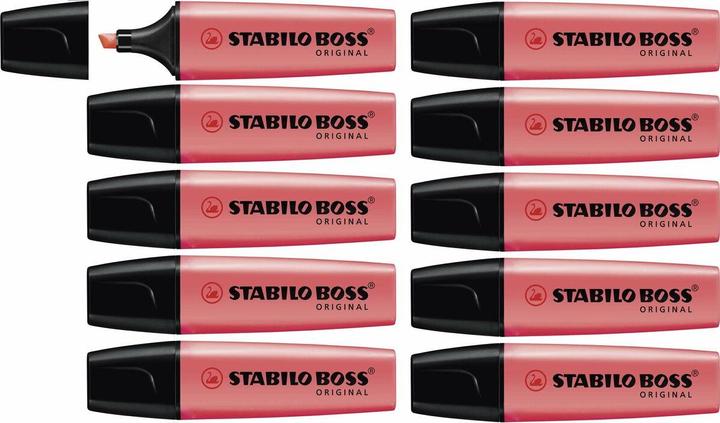Produktbild STABILO Leuchtmarker rot, 10er Karton (Rot, 5 mm, 10 x)