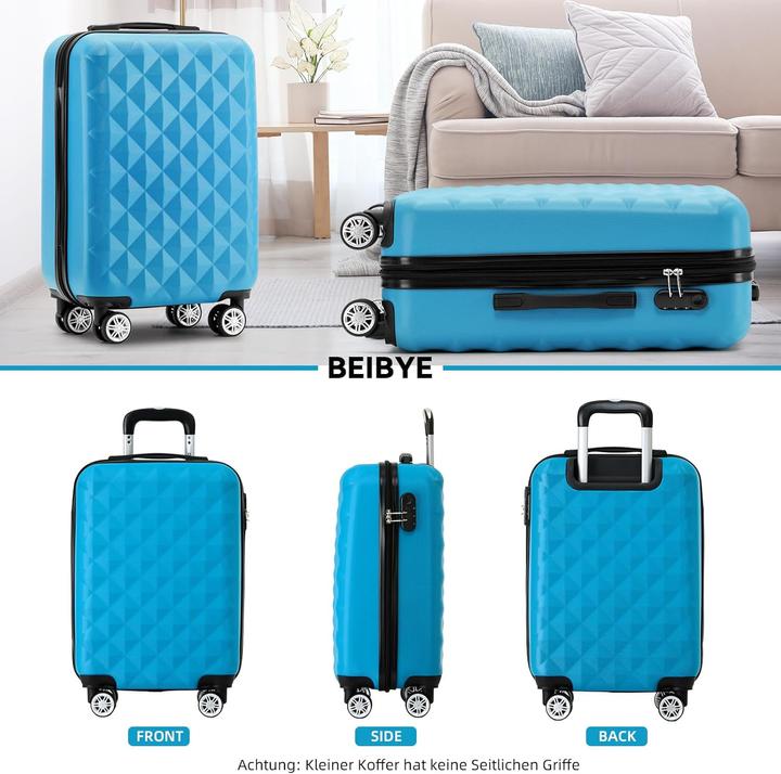 Immagine prodotto Beibye Hartschalen-Trolley (45 l, Bagaglio a mano (fino a 50 litri))