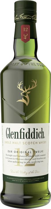 Produktbild Glenfiddich 12 Years (Single Malt, Scotch Whisky, 1 x 70 cl)
