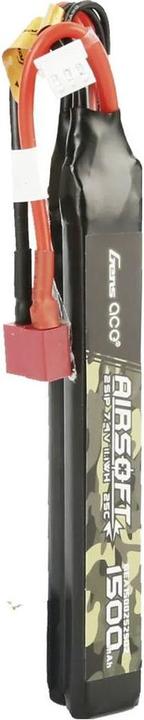 Actual product image Gens Ace 25C 1500mAh 2S1P 7.4V Nunchuck 2X Airsoft Gun Lipo Battery with T Plug (7.40 V, 1500 mAh)