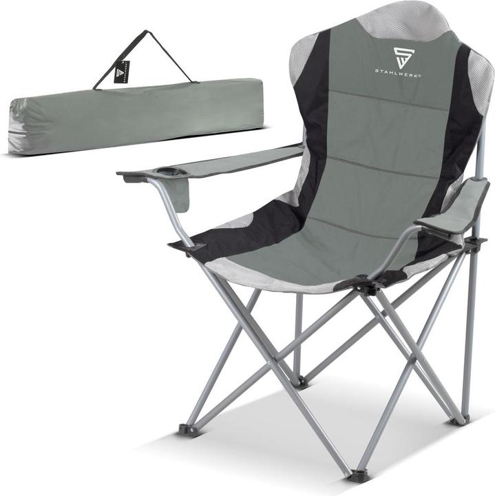 Stahlwerk Camping chair up to 160 kg garden chair folding chair fishing chair folding chair
