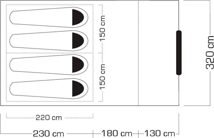 Produktbild Trevolution Girona 4 (Tunnelzelt, 18 kg, 4 Personen)