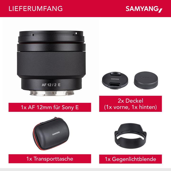 Actual product image Samyang AF 12mm f/2.0 Sony E-Mount (Sony E, APS-C / DX)