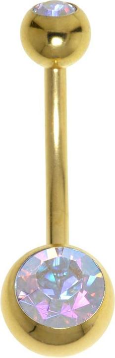 Image du produit Bijouteria Piercing nombril (Acier inoxydable, Revêtement PVD, Cristal Swarovski)