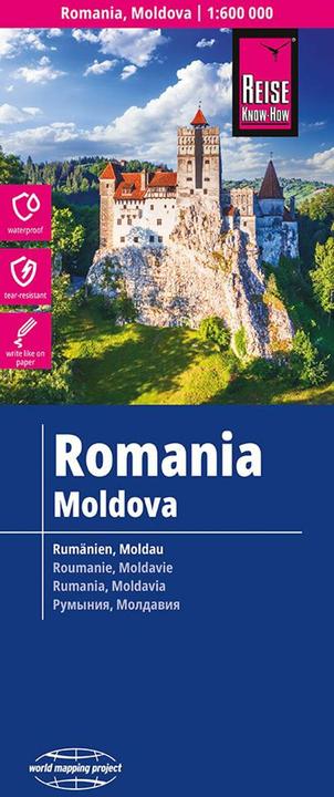 Actual product image Landkarte Rumänien, Moldau / Romania, Moldova (1:600.000)