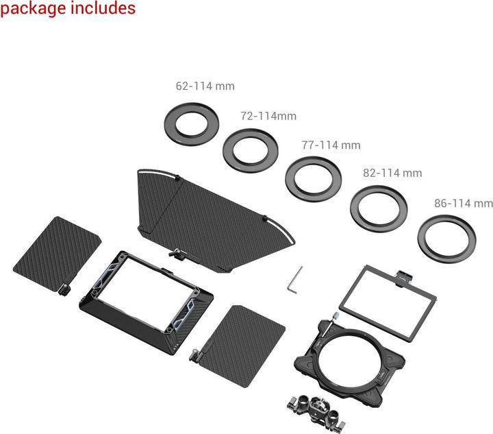 Produktbild SmallRig Lightweight Multifunctional Matte Box (ø114mm) Basic Kit (Matte Box)