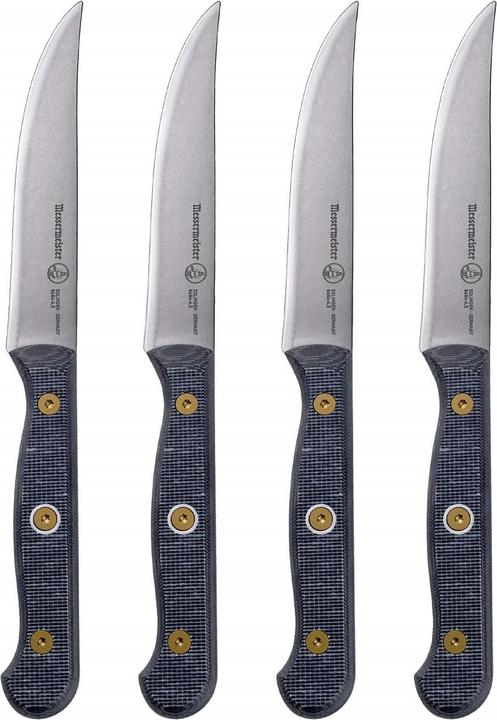Produktbild Messermeister Steakmesser-Set Custom 1 Stück, Schwarz/Silber (4 Stück, Messer)