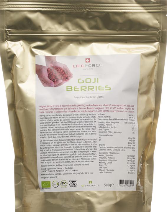 Produktbild QiBalance Goji Berries getrocknet Bio (510 g)