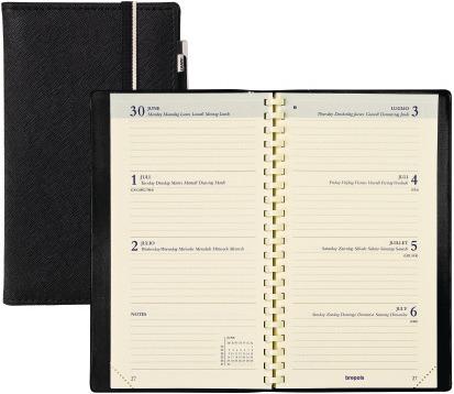 Immagine prodotto Brepols Interplan 736 Ravenna 2021 736353201 nero, 1W/2S, 9x16cm (A6, Tedesco, Francese, Inglese, Italiano, Olandese, Spagnolo)