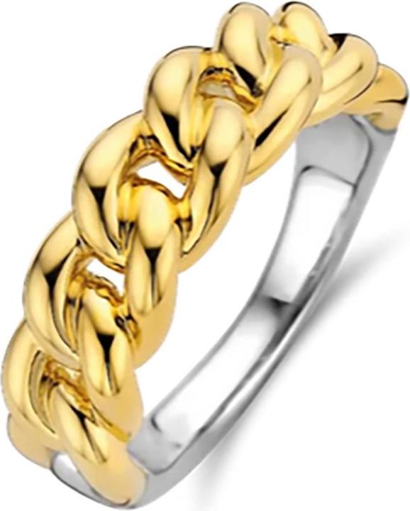 Produktbild Ti Sento Milano Ring Kettendesign bicolor vergoldet 12209SY (56, 925 Silber)
