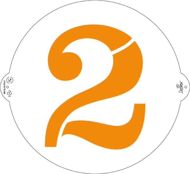 Actual product image Decora Stencil - Number 2 (25cm)