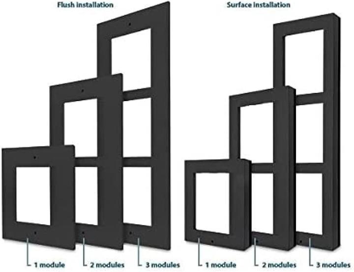 Produktbild 2N Verso Cover Nera per 3 moduli - montaggio a superficie