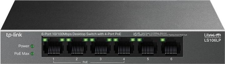 TP-Link LS106LP /100 (4xPOE) Desktop switch (6 Ports)