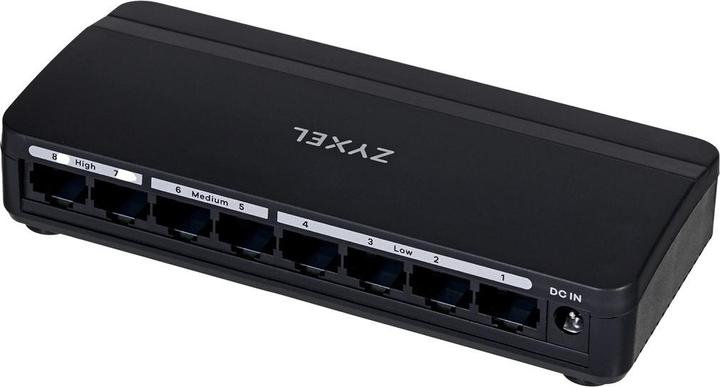 Actual product image Zyxel GS-108SV2 8-Port Desktop Gigabit Ethernet Media Switch (8 Ports)