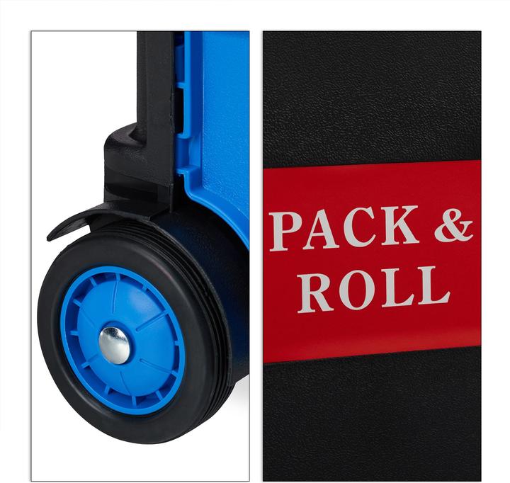 Actual product image Relaxdays Folding Shopping Trolley, Telescopic Handle