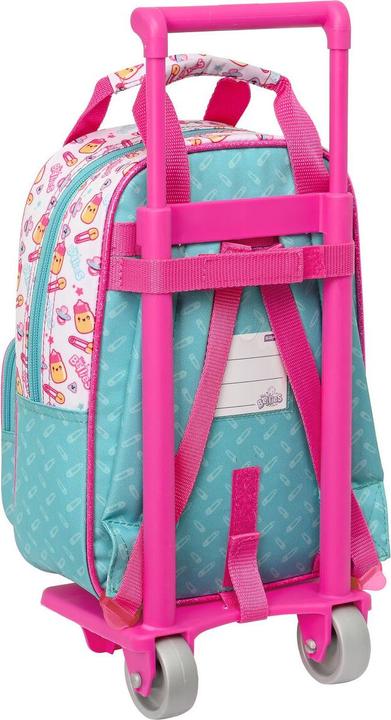 Produktbild The Bellies Schulrucksack mit Rädern 20 x 28 x 8 cm Lila türkis Weiss