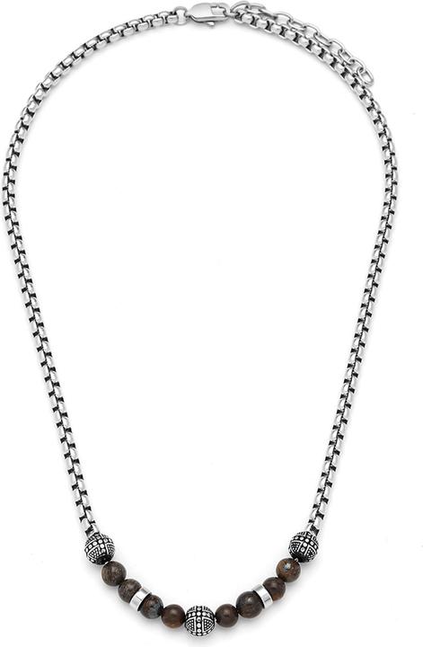 Actual product image Leyda Necklace gemstone with stainless steel (Stainless steel, Stone)