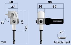 Actual product image Shogun PRO-75" angular gear, 1/4", mod. E