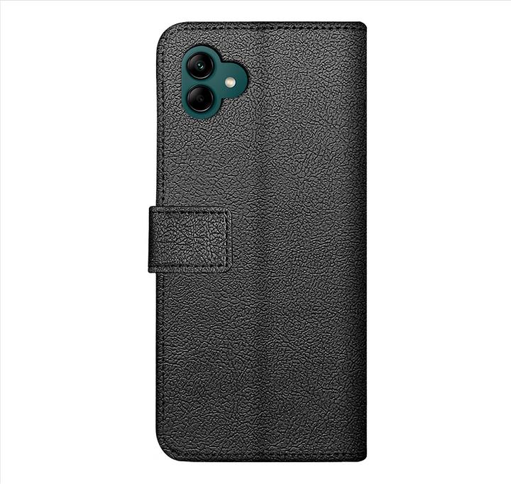 Actual product image Cazy Book Case Compatible with Samsung Galaxy A04 - Foldable Leatherette Cover - (Samsung Galaxy A04)
