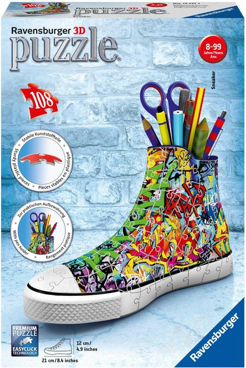 Actual product image Ravensburger 3D - sneakers graffiti (108 pieces)