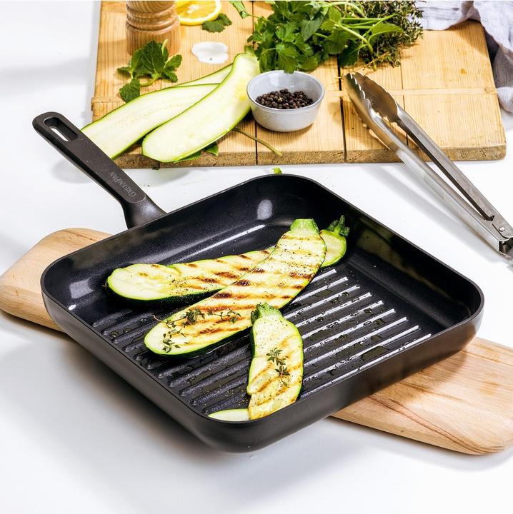 Immagine prodotto Greenpan Memphis grillpan 28cm - zwart - inductie - PFAS-vrij (28 cm, Padella grill, Alluminio)