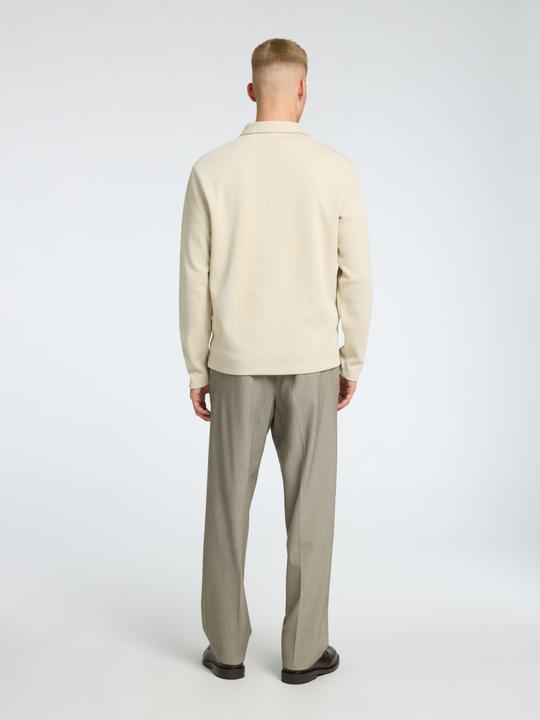 Produktbild Selected Homme Geripptes Half-Zip Langarm-Poloshirt (S)