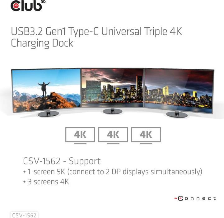 Actual product image Club 3D CSV-1562 (USB-C, 5 Ports)