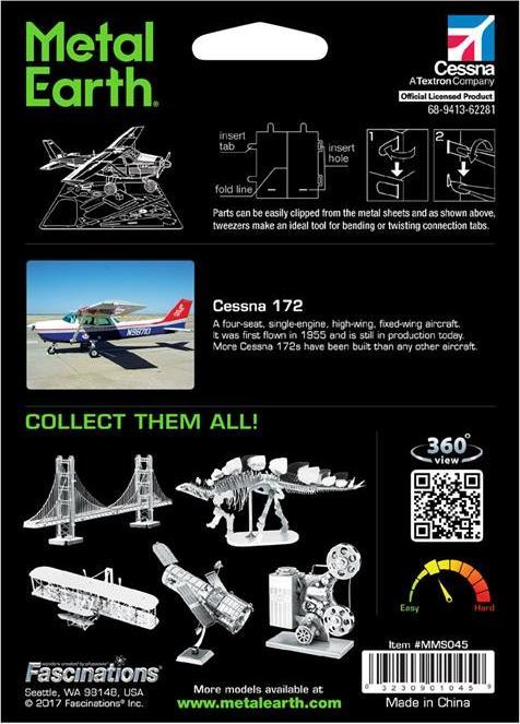 Actual product image Metal Earth Cessna 172 Skyhawk