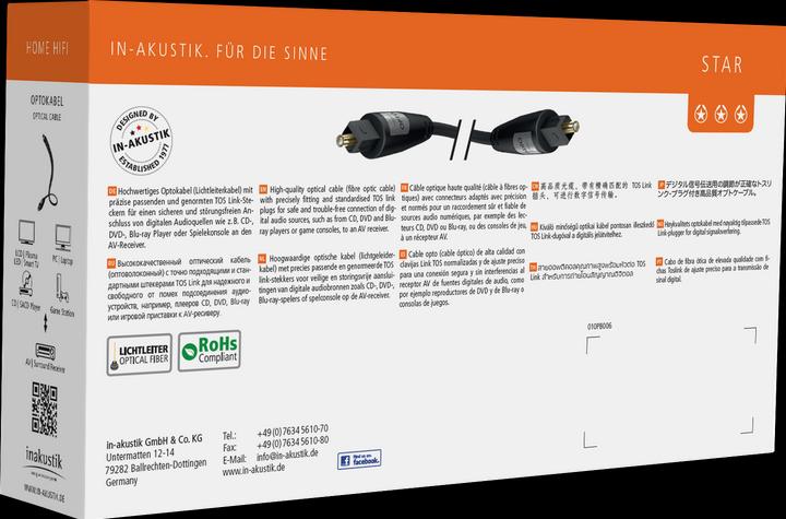 Produktbild Inakustik Toslink – Toslink (0.75 m, Optisch)