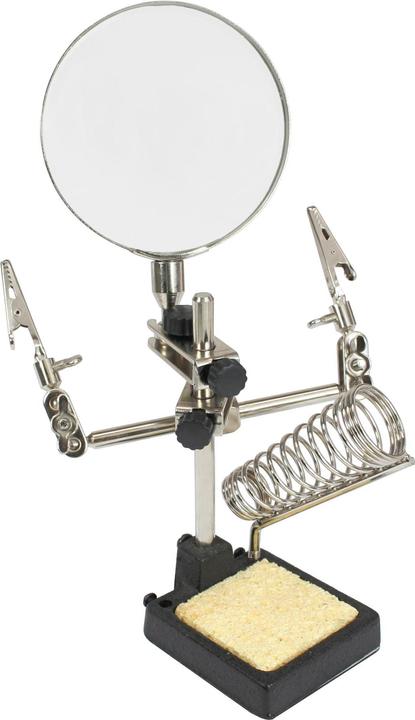 Actual product image InLine ® Third hand with magnifying glass and soldering iron holder (Soldering bit)