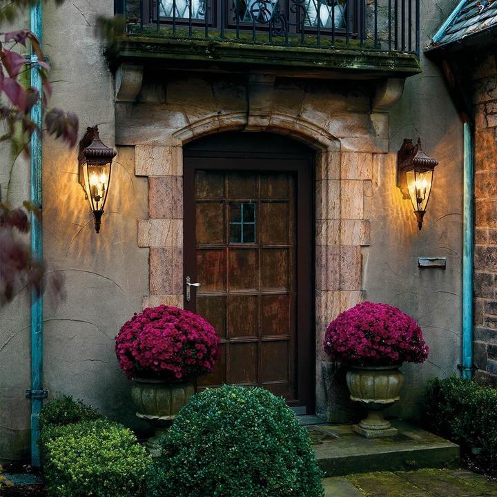 Produktbild Elstead Lighting Venetian Rain Aussen-Wandleuchte E14 2-fach Gebürstete Bronze IP44 (E14, IP44)