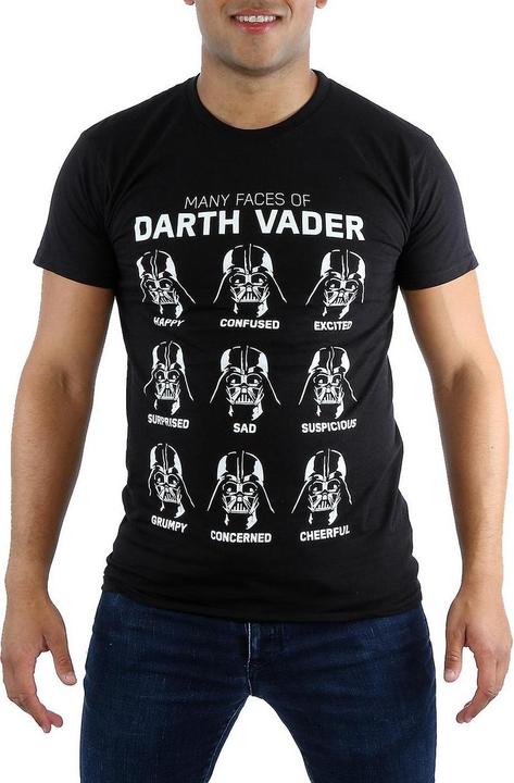 Image du produit Star Wars Mens Many Faces Of Darth Vader Cotton T-shirt (M)