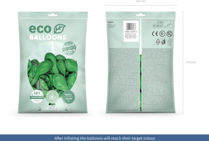 Produktbild Partydeco Eco Balloons 26cm pastel, green grass (1 pkt / 100 pc.)