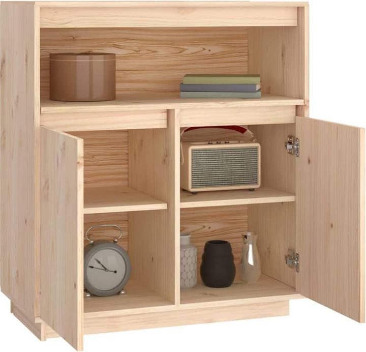 Immagine prodotto VidaXL Sideboard 70x34x80cm Massivholz Kiefer Kommode Beistellschrank Anrichte (70 x 34 x 80 cm)
