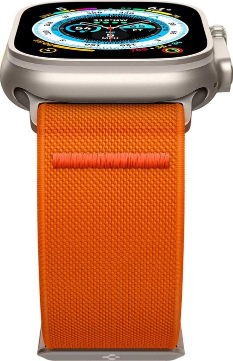 Produktbild Spigen Fit Lite Band für Apple Watch Series 42, 44, 45, 49 mm - orange (42 mm, 44 mm, 45 mm, 49 mm, Nylon, Fabric, Stainless Steel, Apple Watch Series 7, Apple Watch Series 8, Apple Watch Ultra)