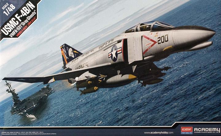Actual product image Academy 1/48 USMC F-4B/N VMFA-531 "Gray Ghosts"