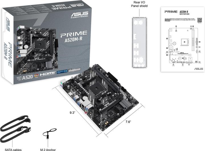 Actual product image ASUS PRIME A520M-R (AM4, AMD A520, mATX)