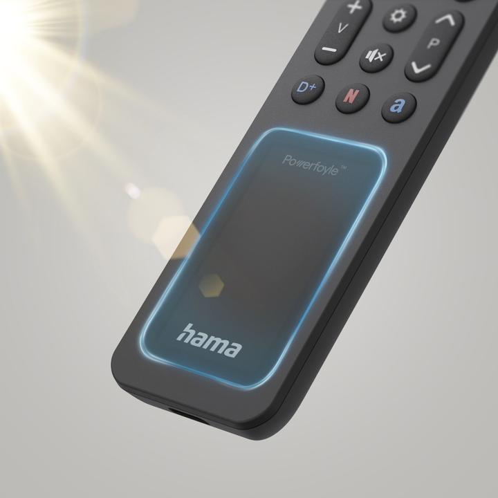 Image du produit Hama Bluetooth®-Fernbedienung für Samsung Smart-TVs, Solar, Multi-View, Apps (Télécommande universelle, Bluetooth, Infrarouge)