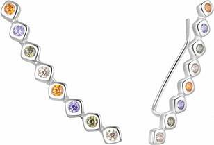 Actual product image Moiss Playful longitudinal earrings made of silver E0002383 (L)