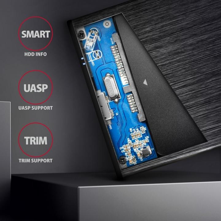 Immagine prodotto Axagon EE25-XA6 - Alloggiamento HDD / SSD - 2,5 pollici - SATA - Serial ATA II - Serial ATA III (2.5")