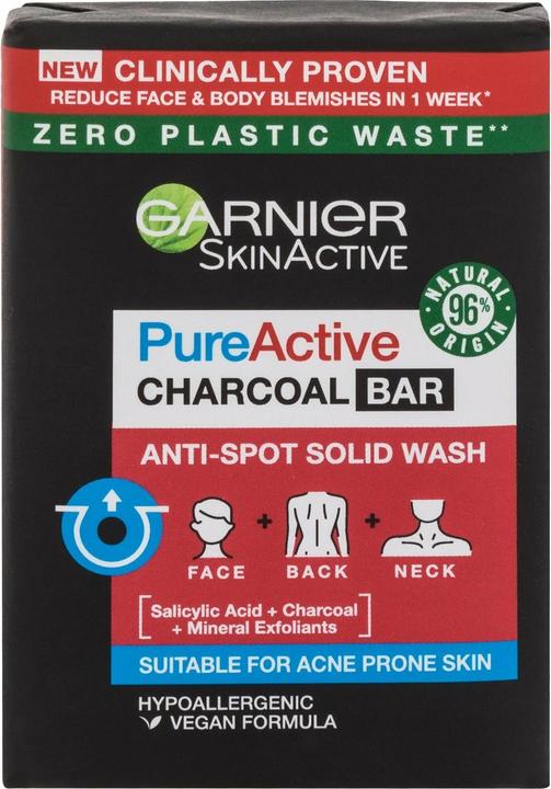 Actual product image Garnier Pure Active Charcoal Bar (Cleaning cloths)