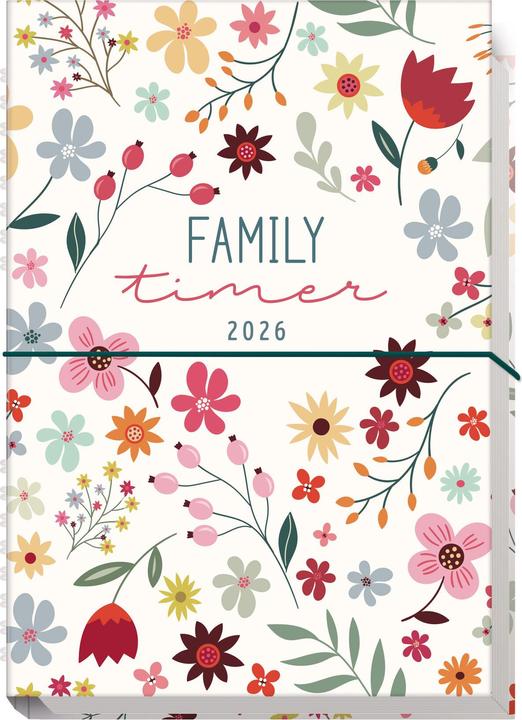 Image du produit Family-Timer 'Wild Flower' 2026 (16 x 22.5 cm, Allemand)