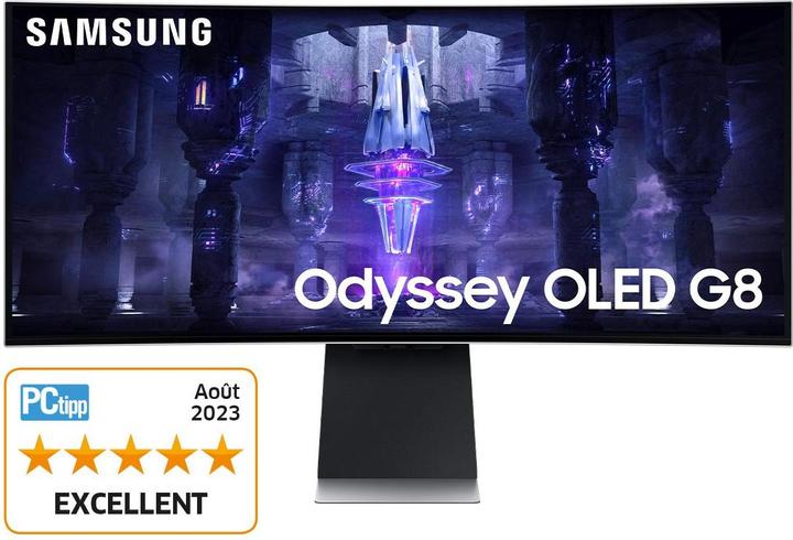 Actual product image Samsung Odyssey OLED G8 - G85SB (3440 x 1440 pixels, 34")
