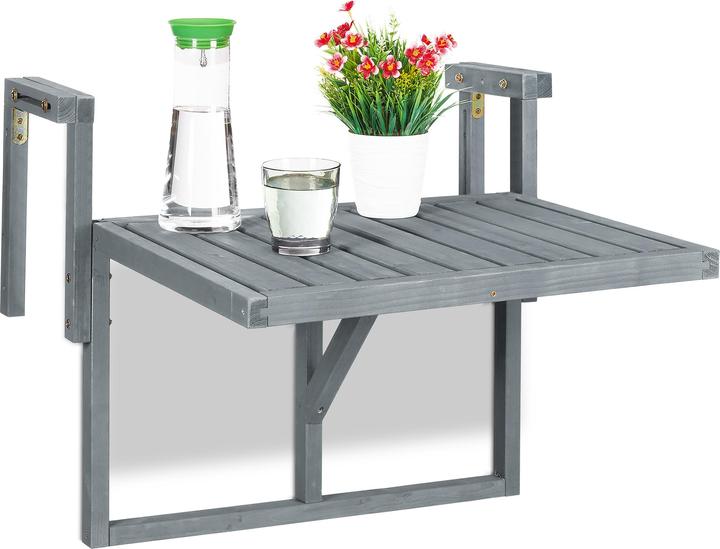 Relaxdays Table de balcon suspendue (70 cm)
