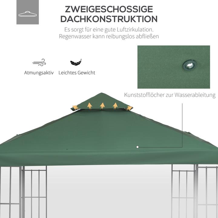 Produktbild Outsunny Ersatzdach für Metallpavillon (300 cm, 300 cm)